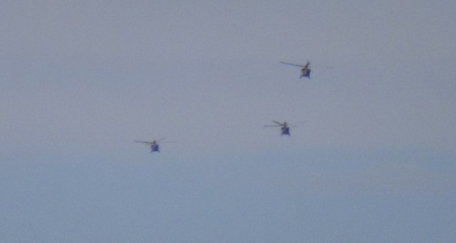 Darmık ve Burseya Dağı çevresinde askeri helikopter hareketliliği