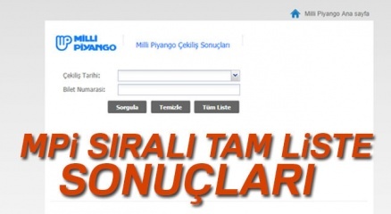 2019 MİLLİ PİYANGO YILBAŞI ÇEKİLİŞ SONUÇLARI SIRALI Tam LİSTE | Milli Piyango YILBAŞI ÇEKİLİŞ SONUÇLARI