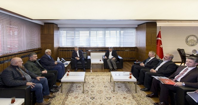 KAYMOS VE Mimarlar Odası yönetimleri Başkan Çelik’i ziyaret etti