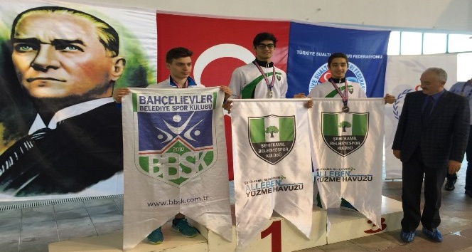 Paletli yüzme branşında Türkiye şampiyonu yine Şehitkamil