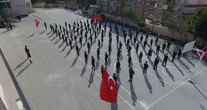 Öğrencilerden Afrin’e, komando marşlı destek