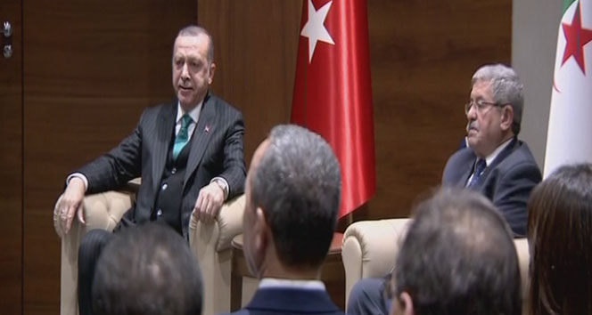 Cumhurbaşkanı Erdoğan, Cezayir Başbakanı Ouyahia&#039;yla bir araya geldi