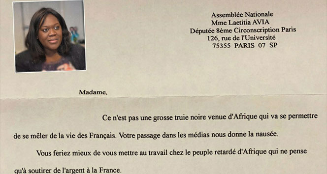 Fransa’da milletvekiline ölüm tehdidi içeren ırkçı mektup