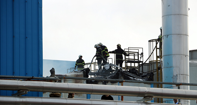 TMSF&#039;ye devredilen fabrikada yangın