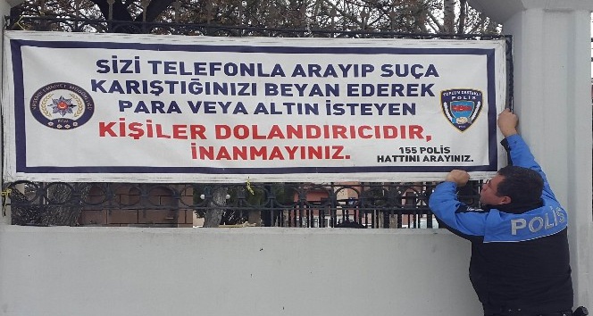 TDP’den dolandırıcılığa pankartlı uyarı