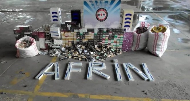 Kargo eşyası taşıyan tırdan binlerce paket kaçak sigara çıktı
