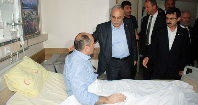Bakan Fakıbaba, kazada yaralanan koruma polislerini ziyaret etti