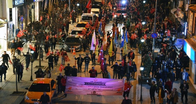 Kırıkkale’de şehitlere saygı yürüyüşü