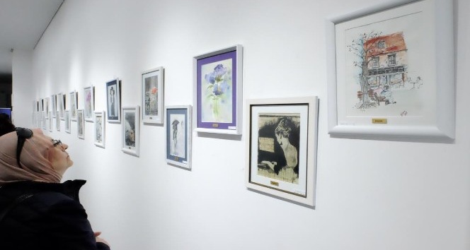 BUSMEK kursiyerlerinden ’suluboya’ resim sergisi