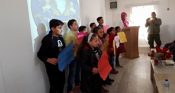 Elbeyli Barınma Merkezinde kütüphane açılışı yapıldı