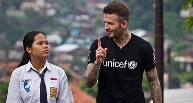 UNICEF İyi Niyet Elçisi David Beckham Endonezya’da