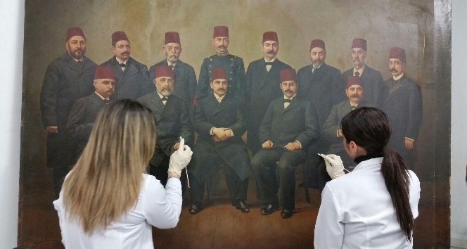 Edirne Belediyesindeki tarihi tablolar restore ediliyor