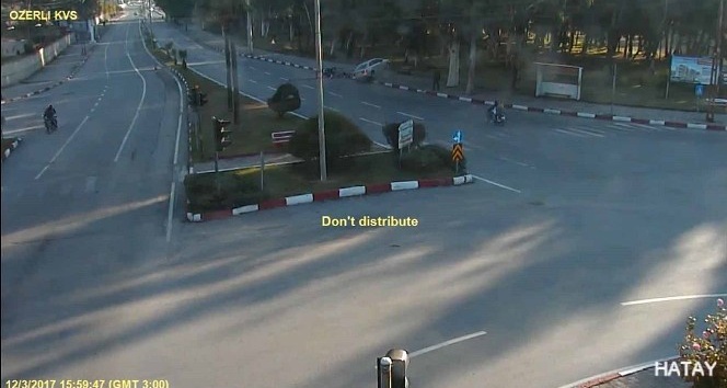 Hatay’daki trafik kazaları kamerada