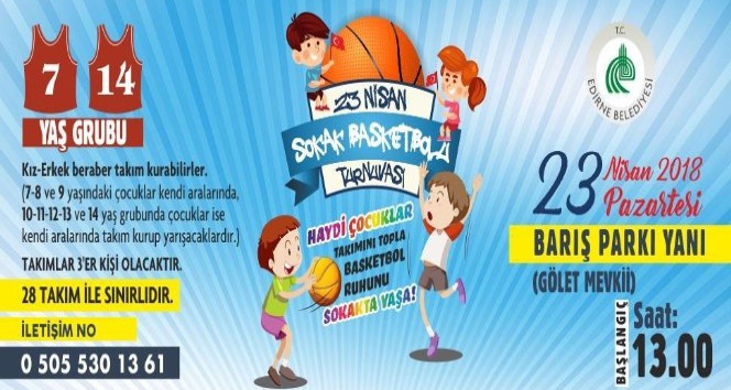 23 Nisan çocuklarına basketbol turnuvası
