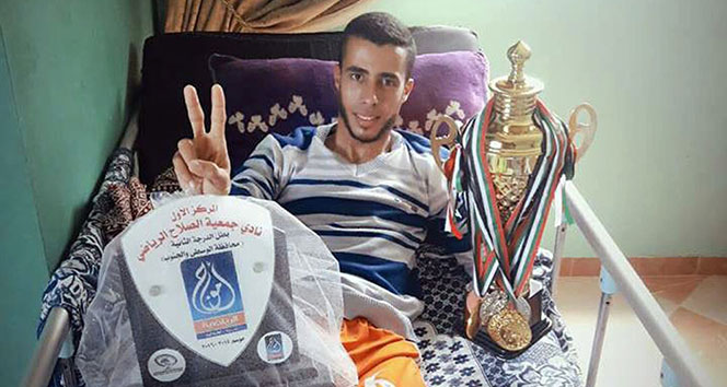 Gazze’de İsrail güçleri, Filistinli bir futbolcunun hayalini yok etti
