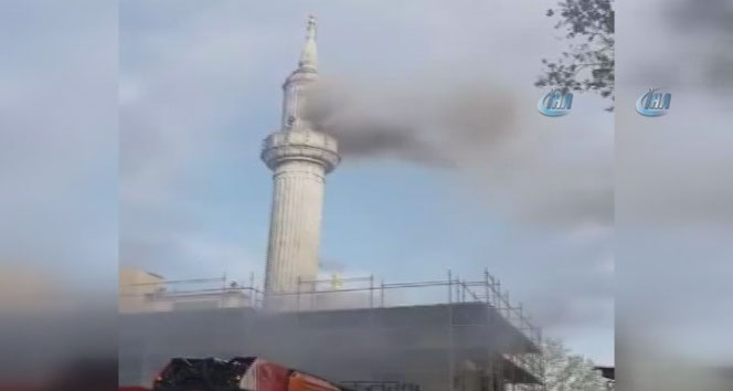 Şişli&#039;de Teşvikiye Camii&#039;nde yangın çıktı