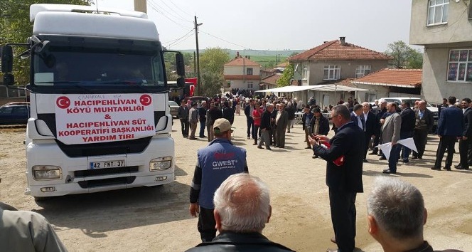 Biga’nın Hacıpehlivan köyünden Afrin’e yardım