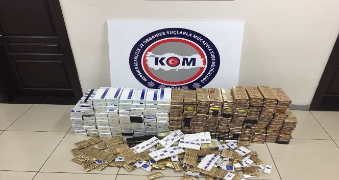 Mersin’de 2 bin 340 paket gümrük kaçağı sigara ele geçirildi