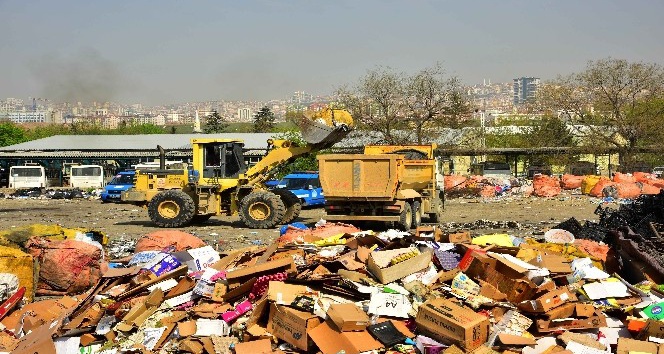 Ankara’daki sanayi sitelerinde metruk binaların yıkımı ve temizliği devam ediyor