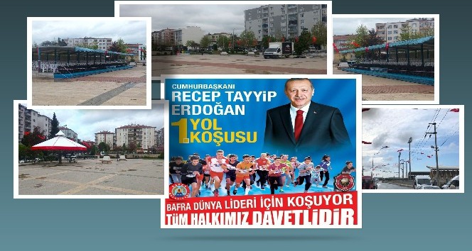 Bafra, ‘Cumhurbaşkanı Erdoğan Yol Koşusu’na hazır