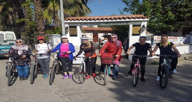 Köyceğizli kadınlar sağlıklı yaşam için bisiklet kullanıyor
