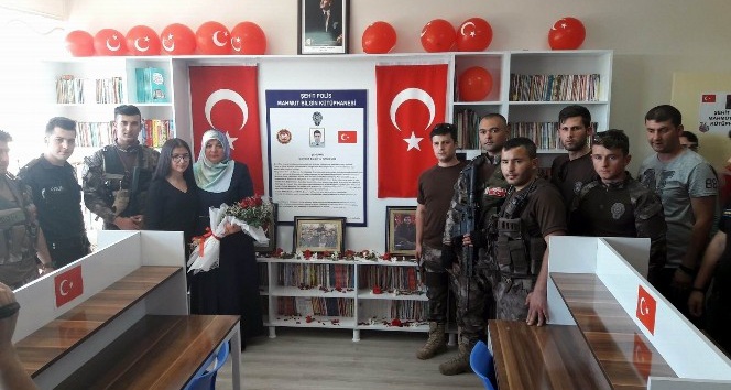 Şehit Polis Mahmut Bilgin kütüphanesi açıldı