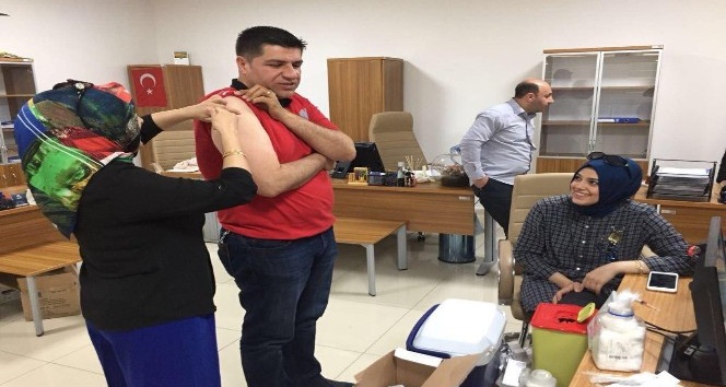 Suriye Görev Gücü personeline aşı yapıldı