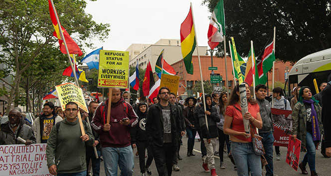 ABD’de 1 Mayıs kutlamalarında Trump protestosu