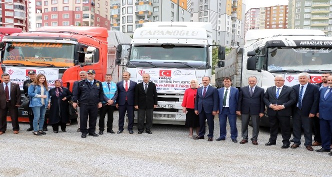 Yozgat’tan yardım tırları Doğu Guta ve Afrin için yola çıktı