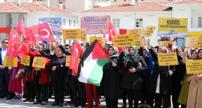 Yozgat’ta, İsrail ve ABD protesto edildi