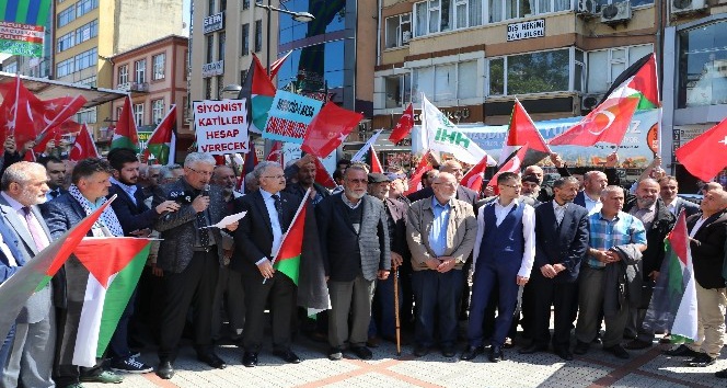 İsrail ve ABD Rize’de de protesto edildi