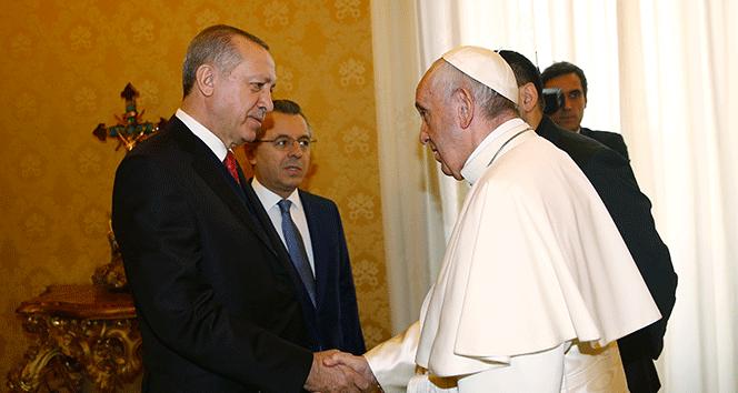 Cumhurbaşkanı Erdoğan, Papa ile Kudüs&#039;ü görüştü