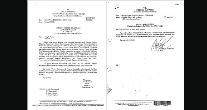 Teröristbaşı Gülen&#039;in iade belgeleri ortaya çıktı