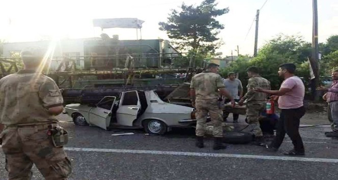Osmaniye’de otomobil biçerdöverle çarpıştı: 1 ölü, 3 yaralı