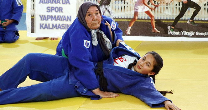 80’lik Ayten Nine judocu oldu