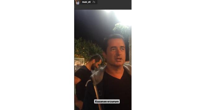 Acun ile Nusret voleybol oynadı kazanan Erzurum oldu