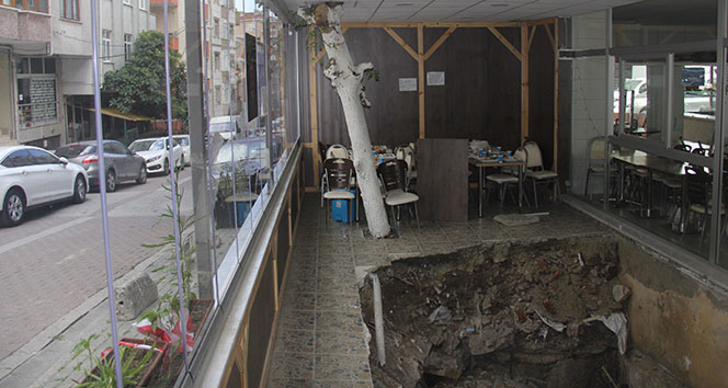 İftar saati restoranın zemini çöktü: 1 kişi yaralandı