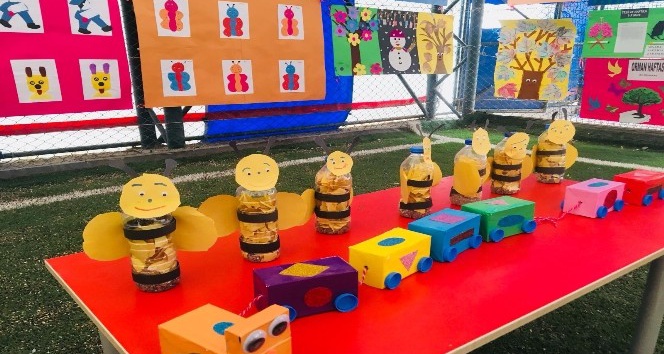 Beytüşşebap’ta minik öğrencilerin sergisine yoğun ilgi