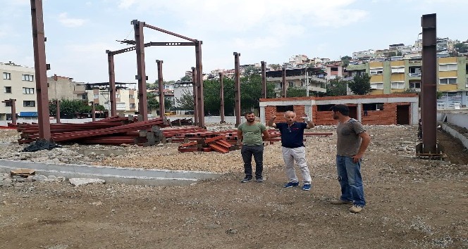 Nafiz Gürman Pazar Yeri inşası hızla devam ediyor