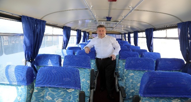 Başbakan Yıldırım’ın otobüsü Talas’ta