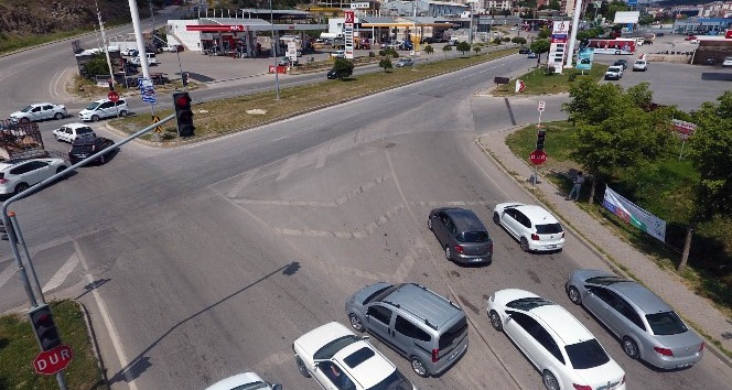 Yozgat’ta bayram öncesi drone ile trafik denetimi yapıldı