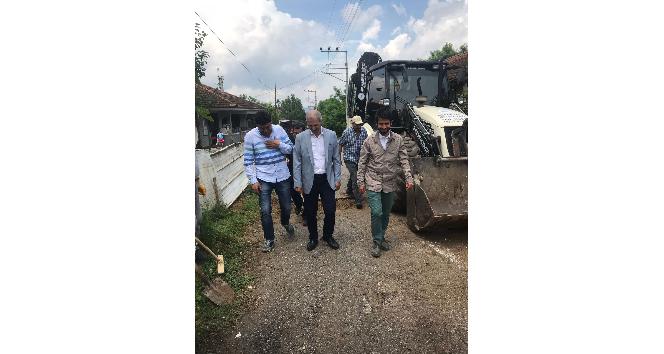 Başkan Dişli, Alandüzü’nde asfalt çalışmalarını inceledi