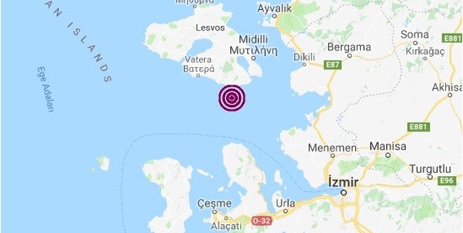 Ege Denizi'nde deprem