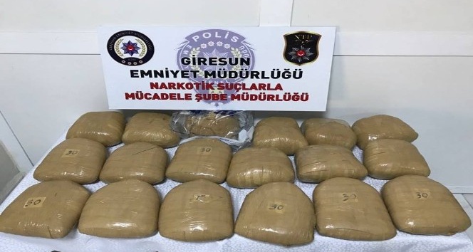 Giresun’da uyuşturucu operasyonu