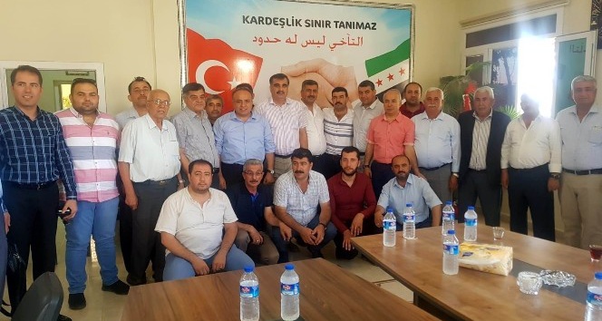 Kilisli esnaflar Fırat Kalkanı bölgesinde temaslarda bulundu