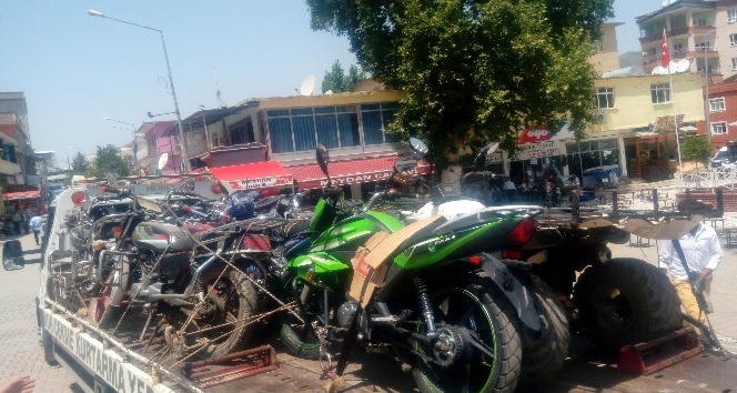 Sason’da 23 motosiklete el konuldu