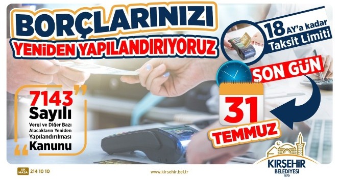 Belediye borçlarında taksitlendirme fırsatı
