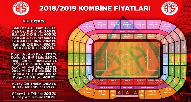 Antalyaspor’da kombine fiyatları açıklandı