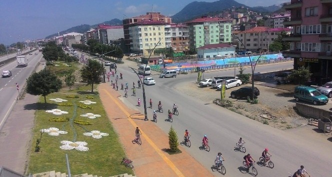 Bulancak’ta 15 Temmuz Şehitleri için Bisiklet Turu yapıldı