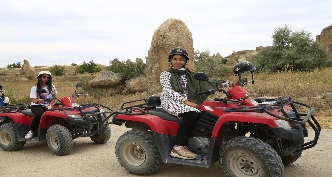 Şehit çocukları ATV’lerde Kapadokya vadilerini keşfettiler